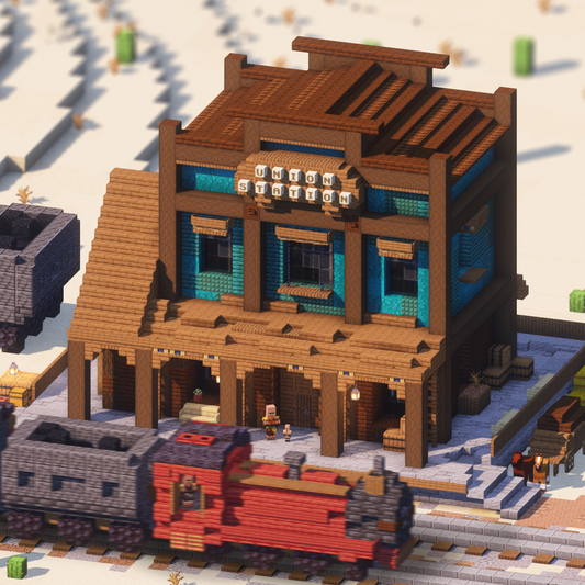 Western Train Station - Minecraft Build