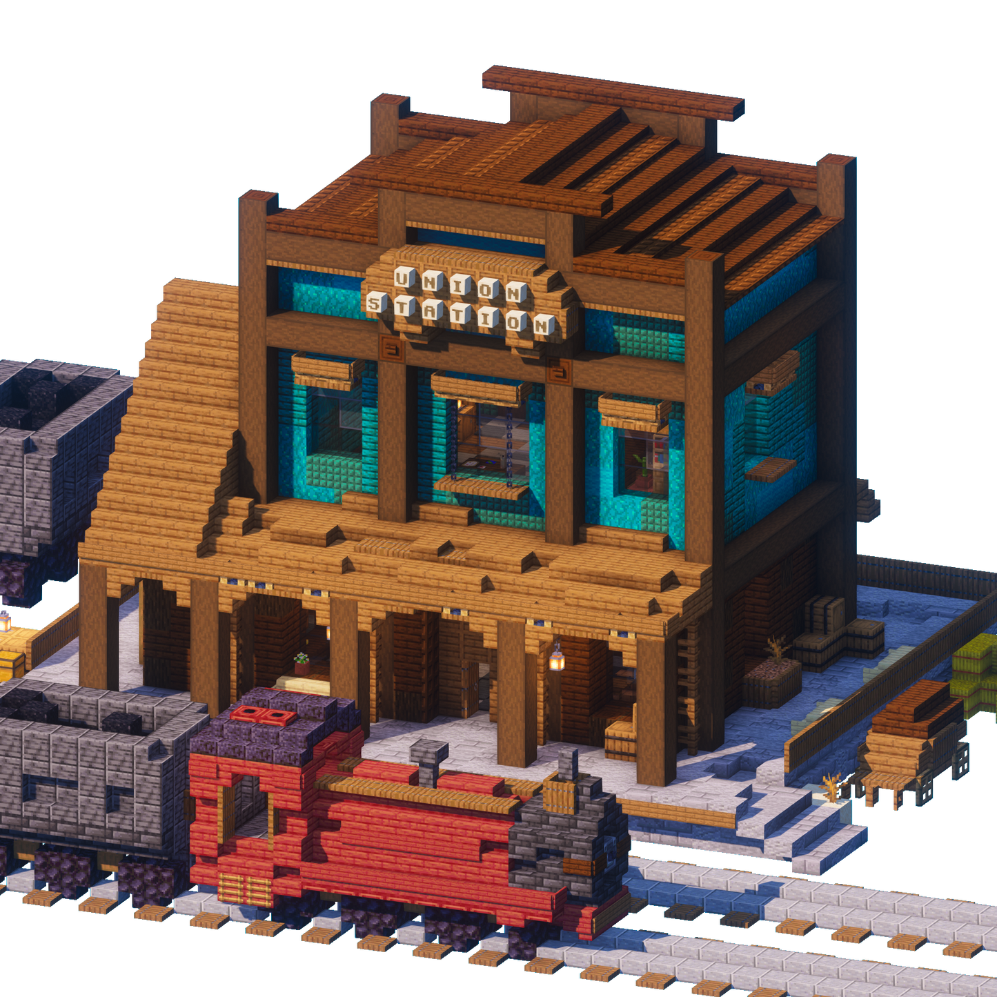 Western Train Station - Minecraft Build