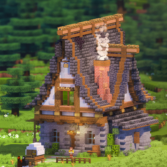 Old Slate Cottage - Minecraft House