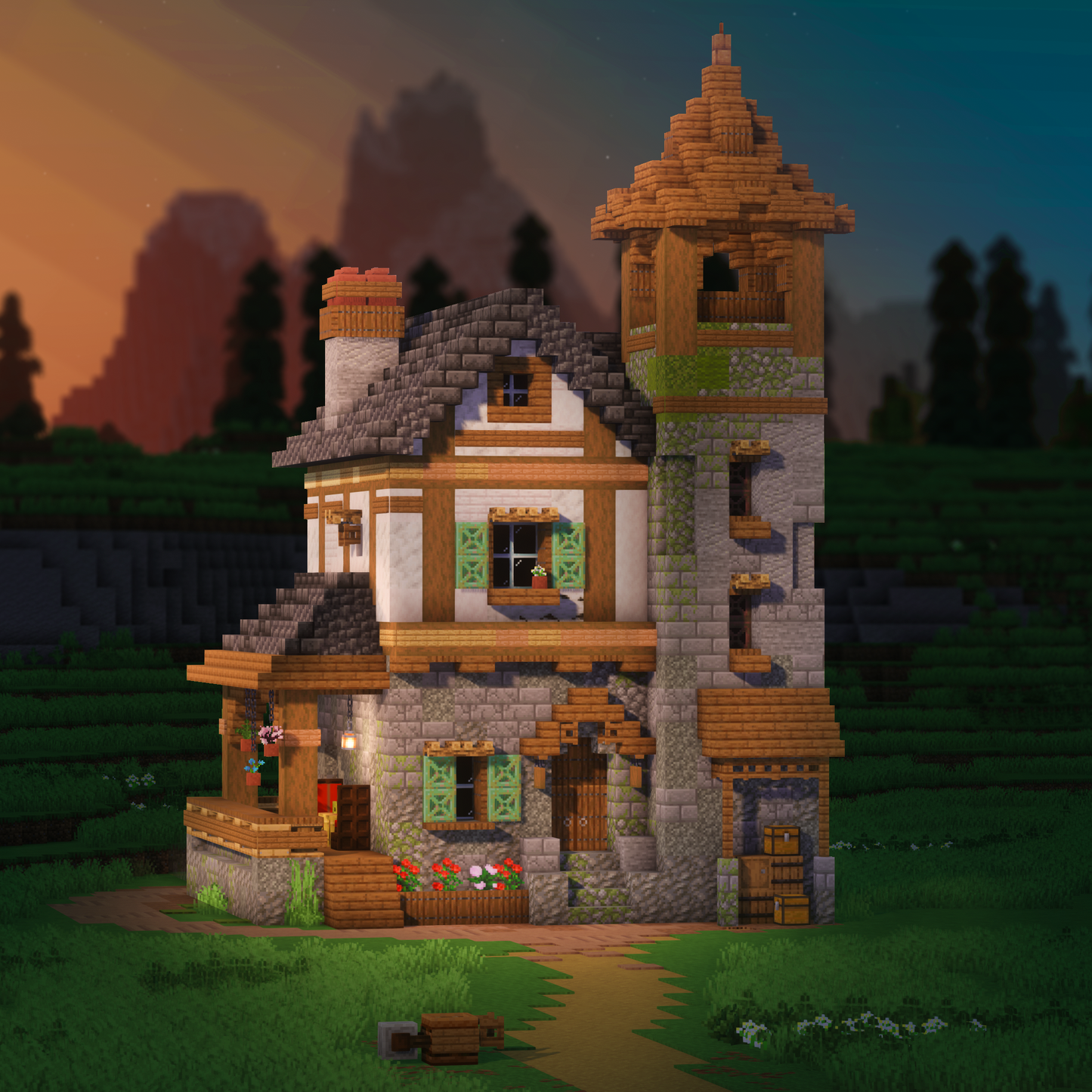 Shutter Cottage - Minecraft House
