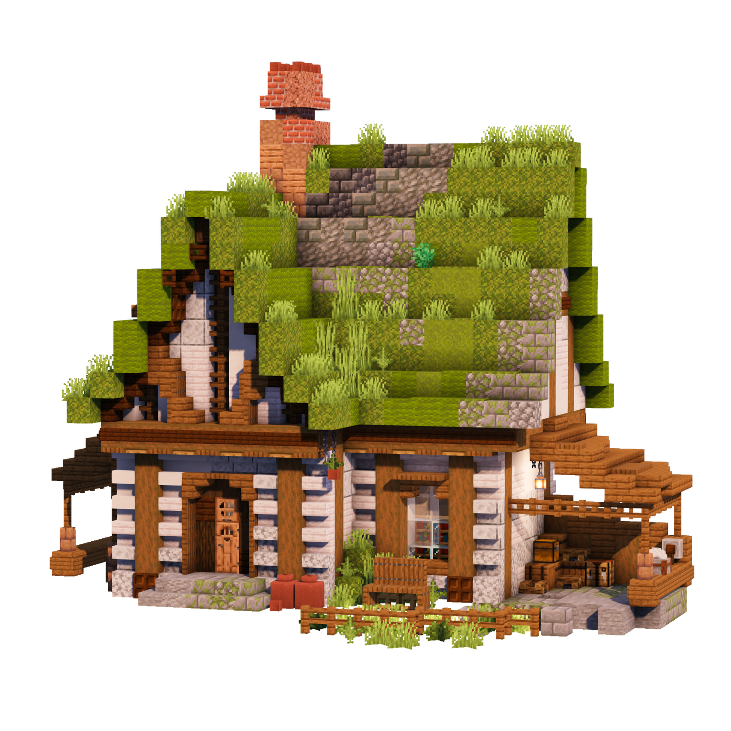 Mossy Cottage - Minecraft House