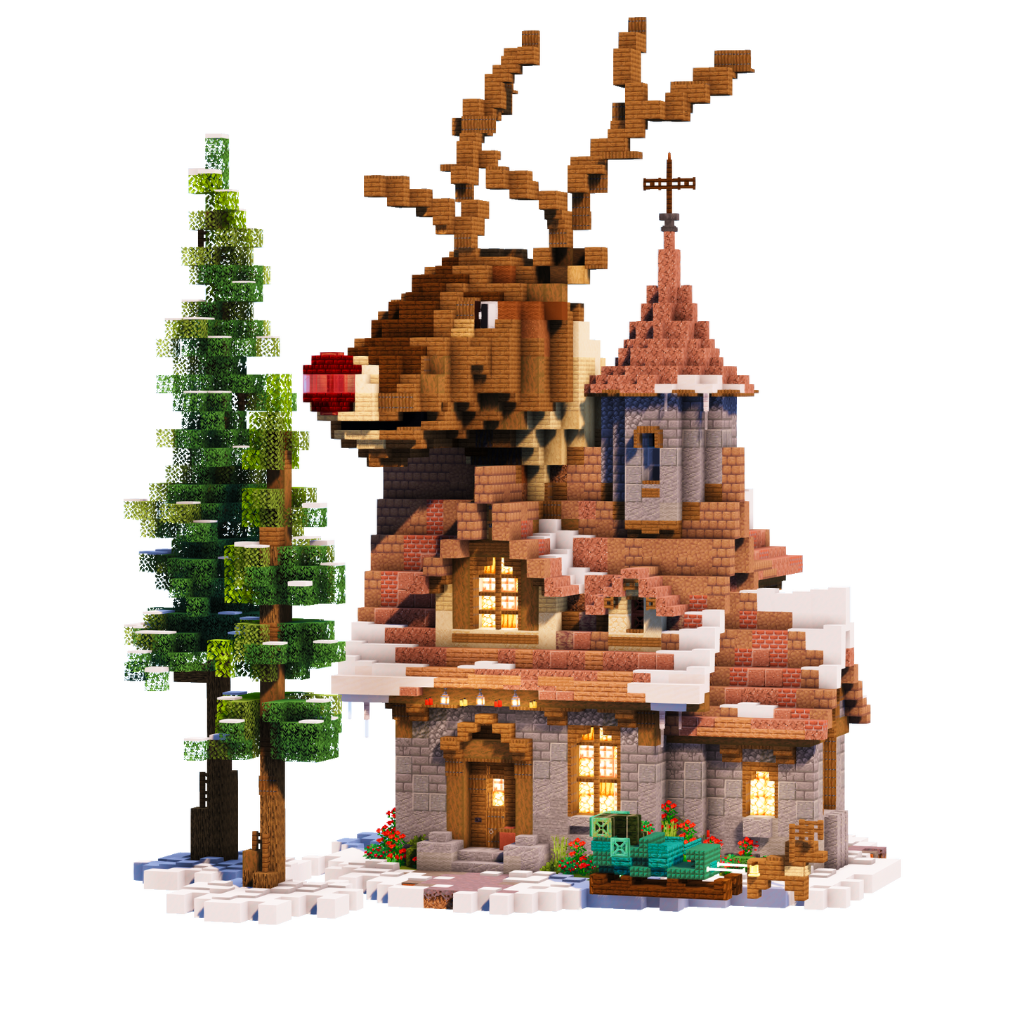 Reindeer House - Festive Minecraft Build